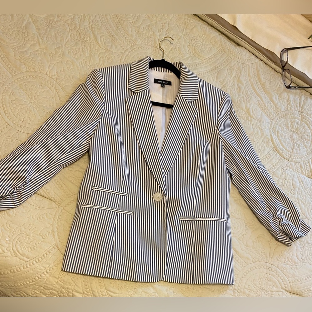 Nine West Pinstripe Jacket